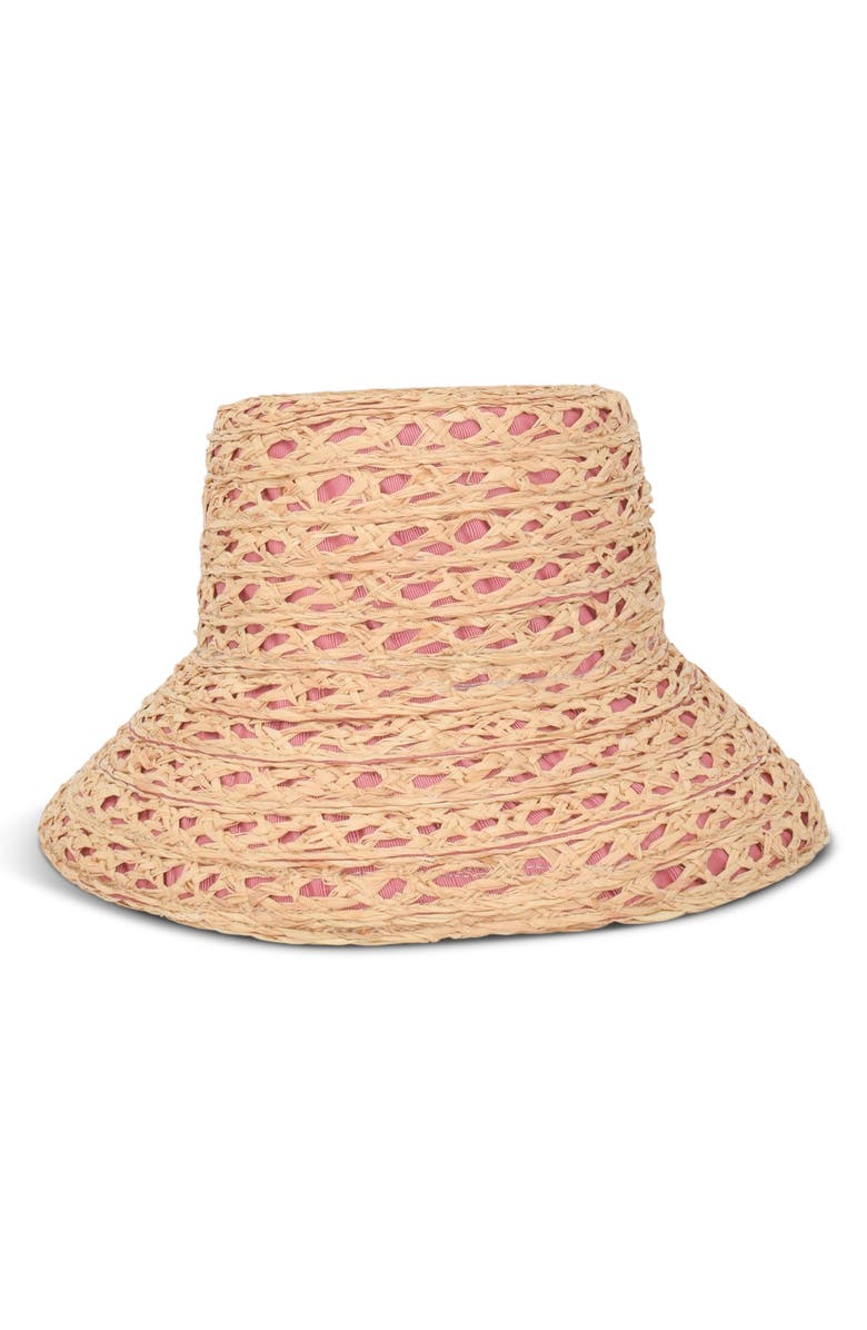 Gigi Burris Millinery Ida Packable Bucket Hat, Alternate, color, Amaranth