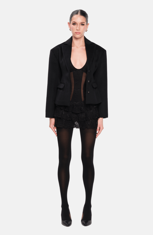 Ow Collection Eleanor Mini Dress In Black