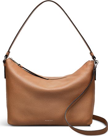 Bella Medium Pebbled Leather Shoulder Bag