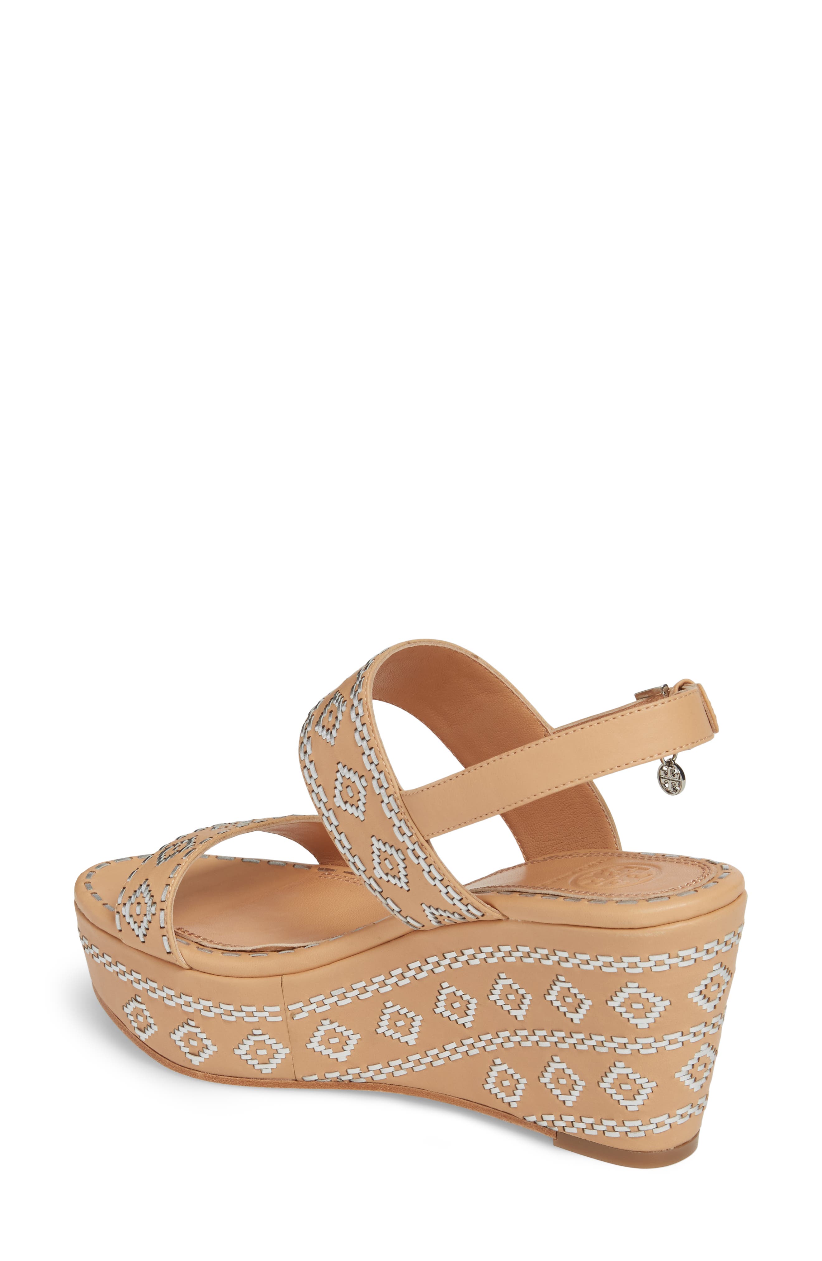Tory Burch Blake Embroidered Platform Wedge, Alternate, color, 