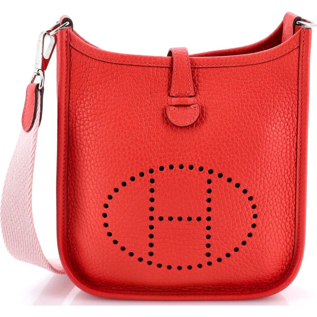 Pre-owned Hermes Hermes Evelyne Bag Gen Iii Clemence Tpm In Red