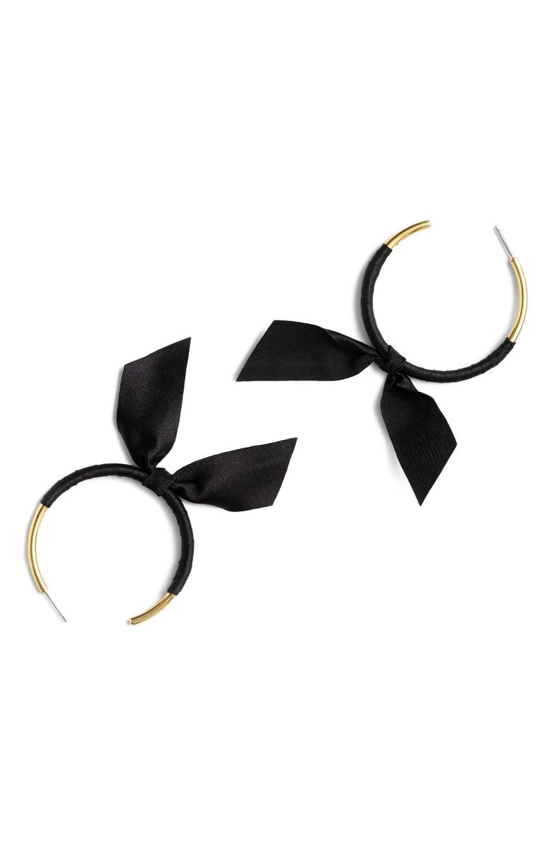 J.Crew Ribbon-Wrapped Hoop Earrings, Main, color, 