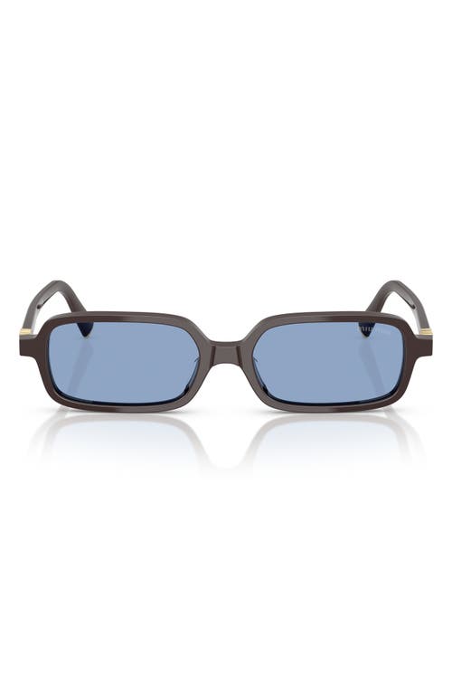 Miu Miu 52mm Rectangular Sunglasses In Light Blue