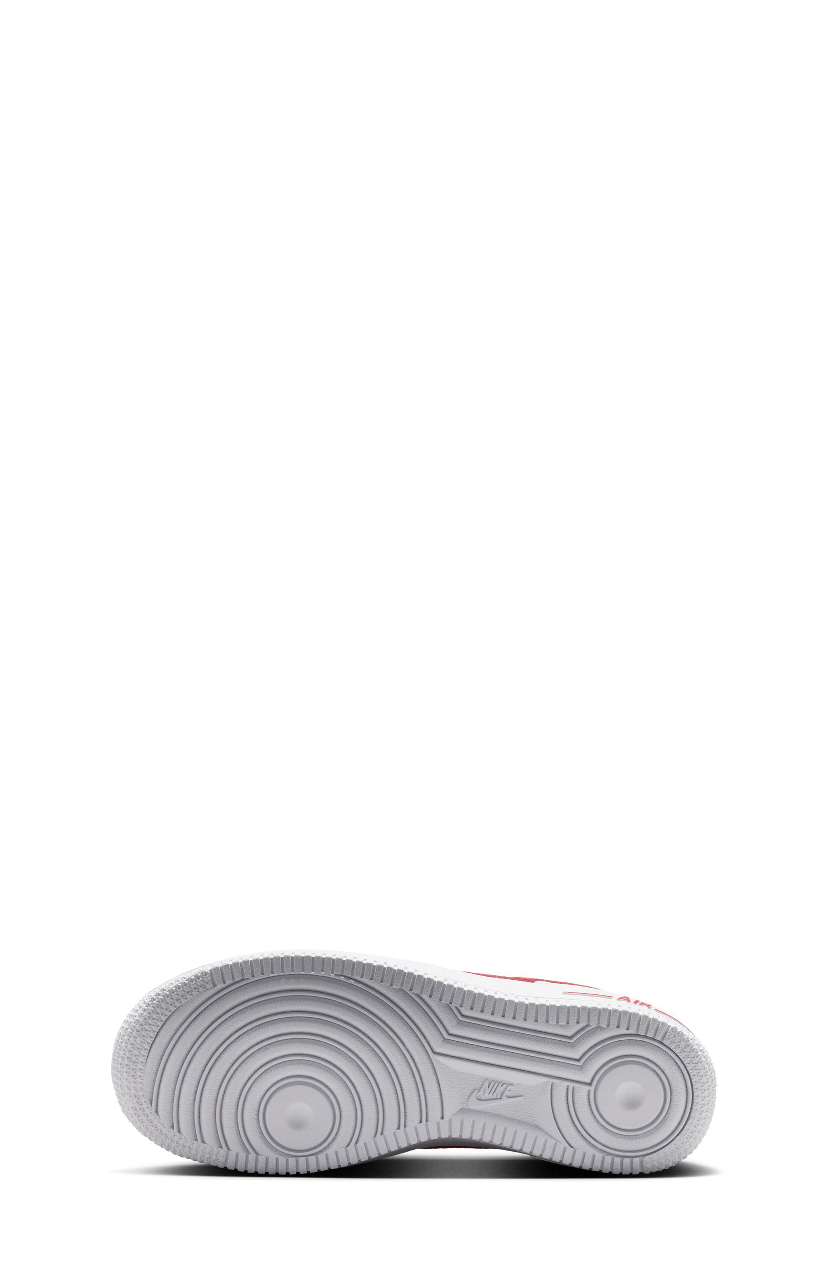 Kids' Air Force 1 Low Basketball Sneaker, Alternate, color, WHITE/ PICANTE RED/ WHITE