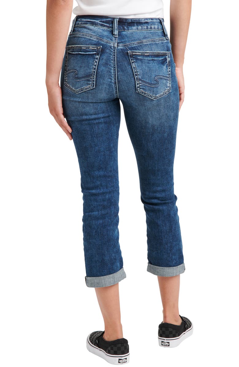 Silver Jeans Co. Suki Straight Leg Capri Jeans, Alternate, color, 