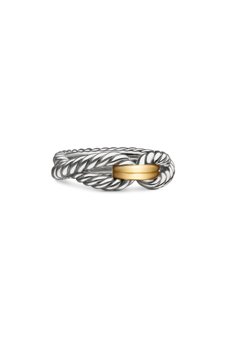 Cable Loop Ring with 18K Gold, Alternate, color, YELLOW GOLD/ STERLING SILVER