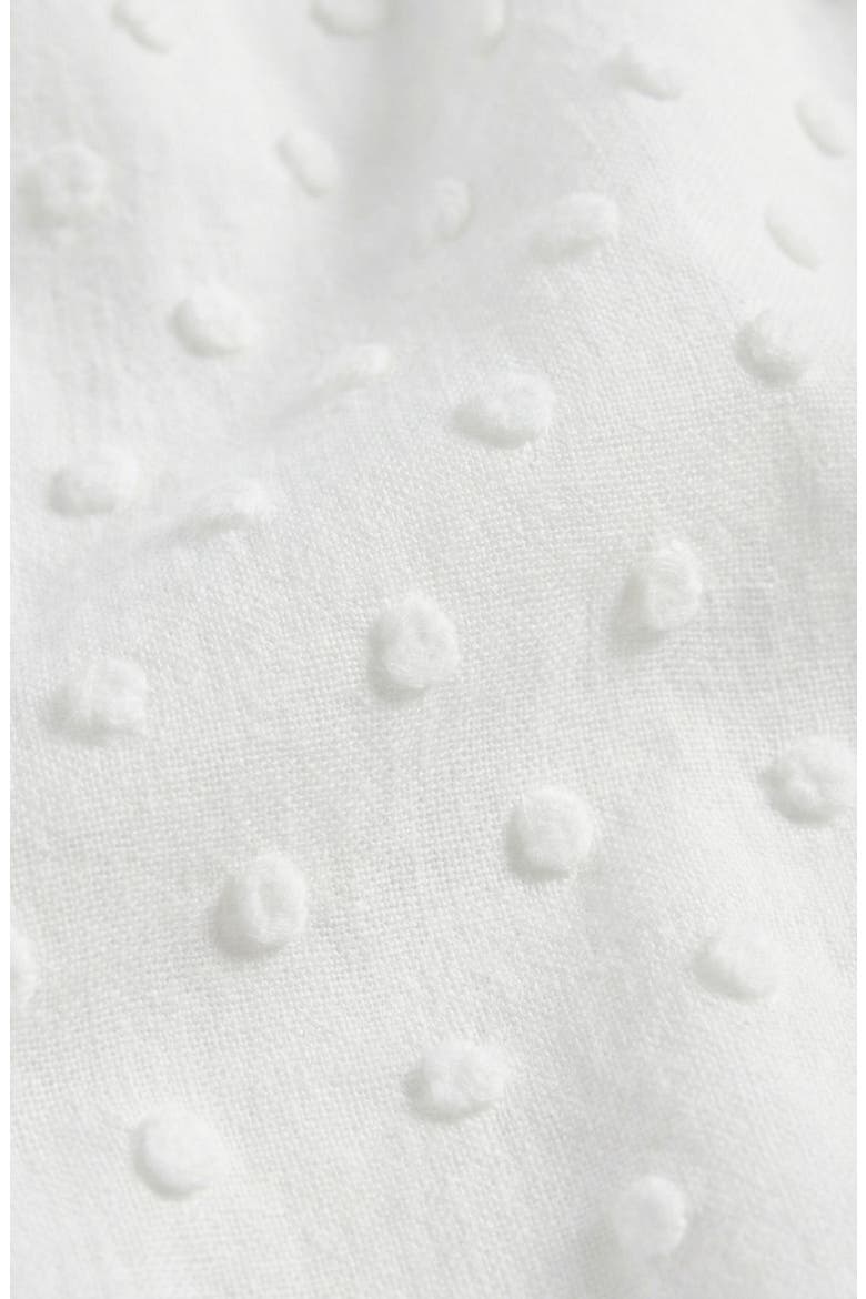 Textured Sleeveless Drop Waist Mini Dress, Alternate, color, White