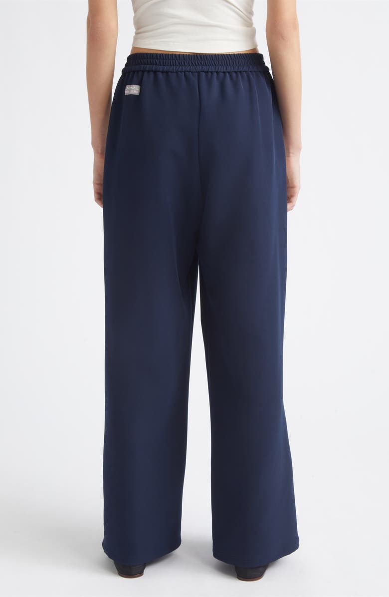Sandy Liang Broome Side Stripe Wide Leg Pants, Alternate, color, Navy