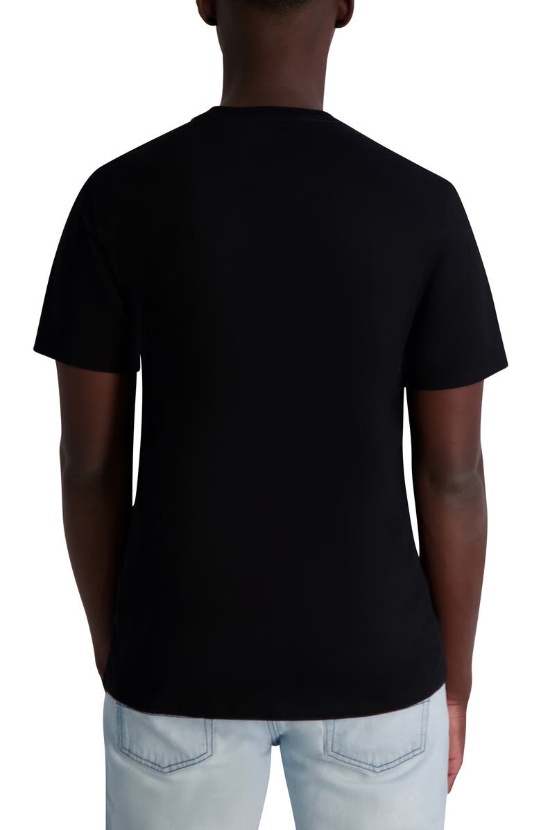 KARL LAGERFELD PARIS Drippy Beaded Logo Graphic T-Shirt, Alternate, color, Black