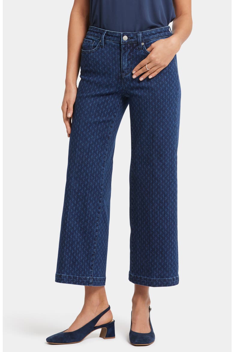 Teresa Wide Leg Jeans, Main, color, INDIGO MAISON GEO