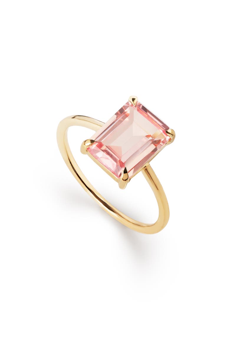 Solid Yellow Gold - Light Pink Sapphire Spritz Ring, Main, color, Pink