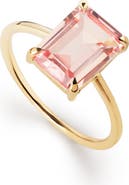 Ana Luisa Solid Yellow Gold - Light Pink Sapphire Spritz Ring