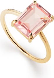 Ana Luisa Solid Yellow Gold - Light Pink Sapphire Spritz Ring