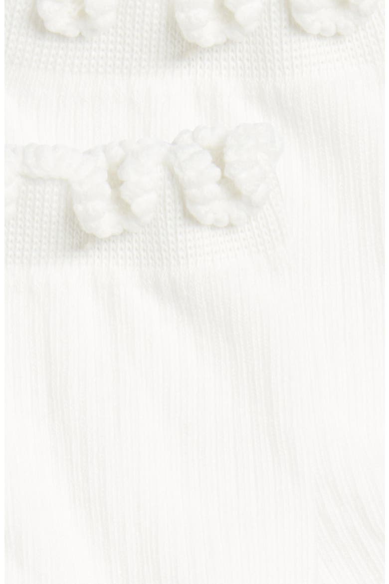 Indie Lettuce Edge Cotton Blend Quarter Socks, Alternate, color, WHITE