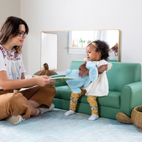 Kaplan Early Learning Company Rectangle Mounted Wall Mirror In Brown