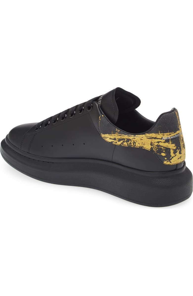McQueen Fold Print Oversized Leather Sneaker, Alternate, color,