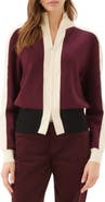 Karen Kane Colorblock Zip-Up Cardigan