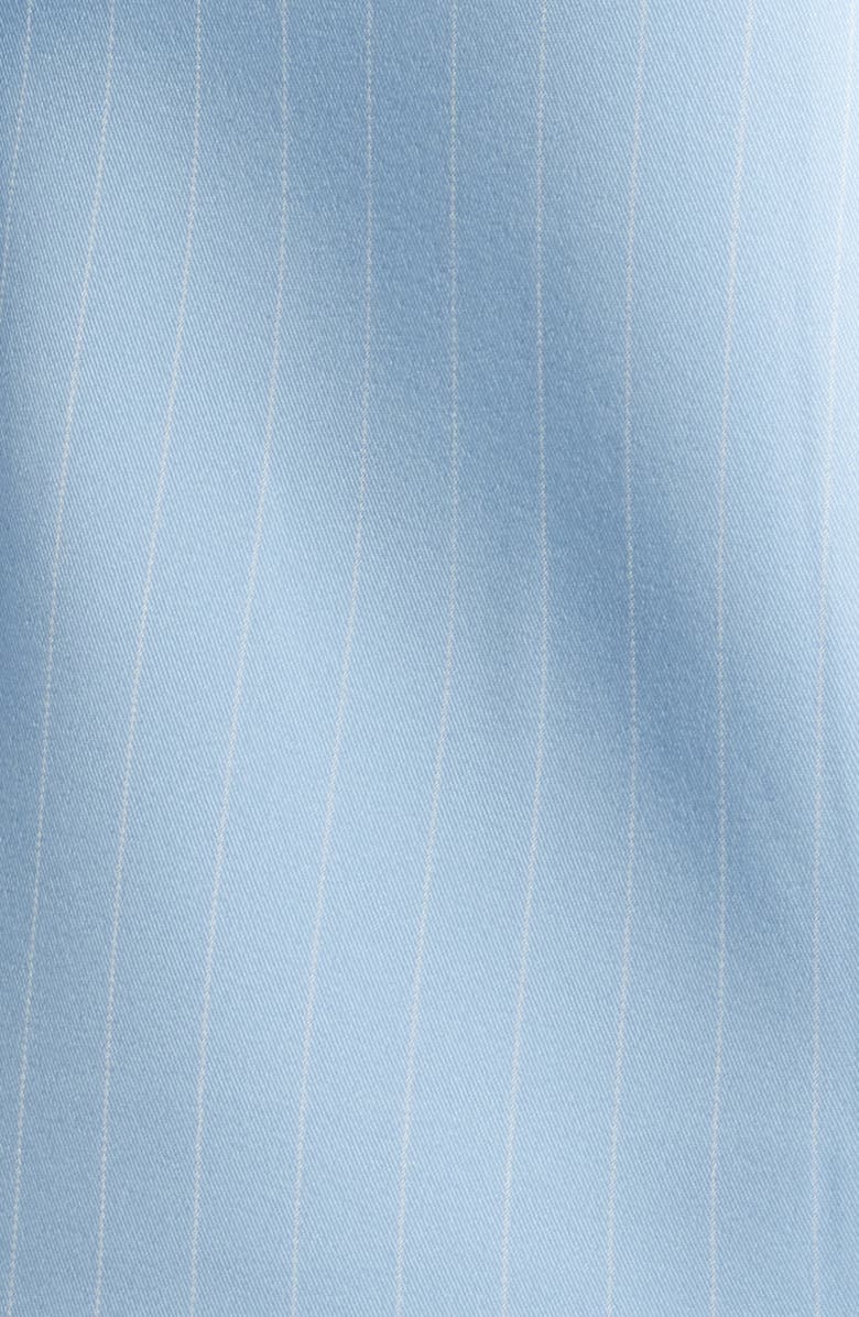 Tahari ASL Pinstripe Ruched Sleeve Blazer, Alternate, color, Ice Blue