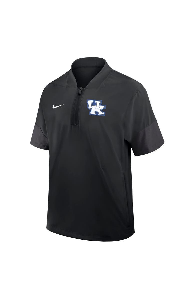 Nike Men's Nike Black Kentucky Wildcats 2025 Sideline Coaches Lightweight Short Sleeve Jacket, Alternate, color, Black
