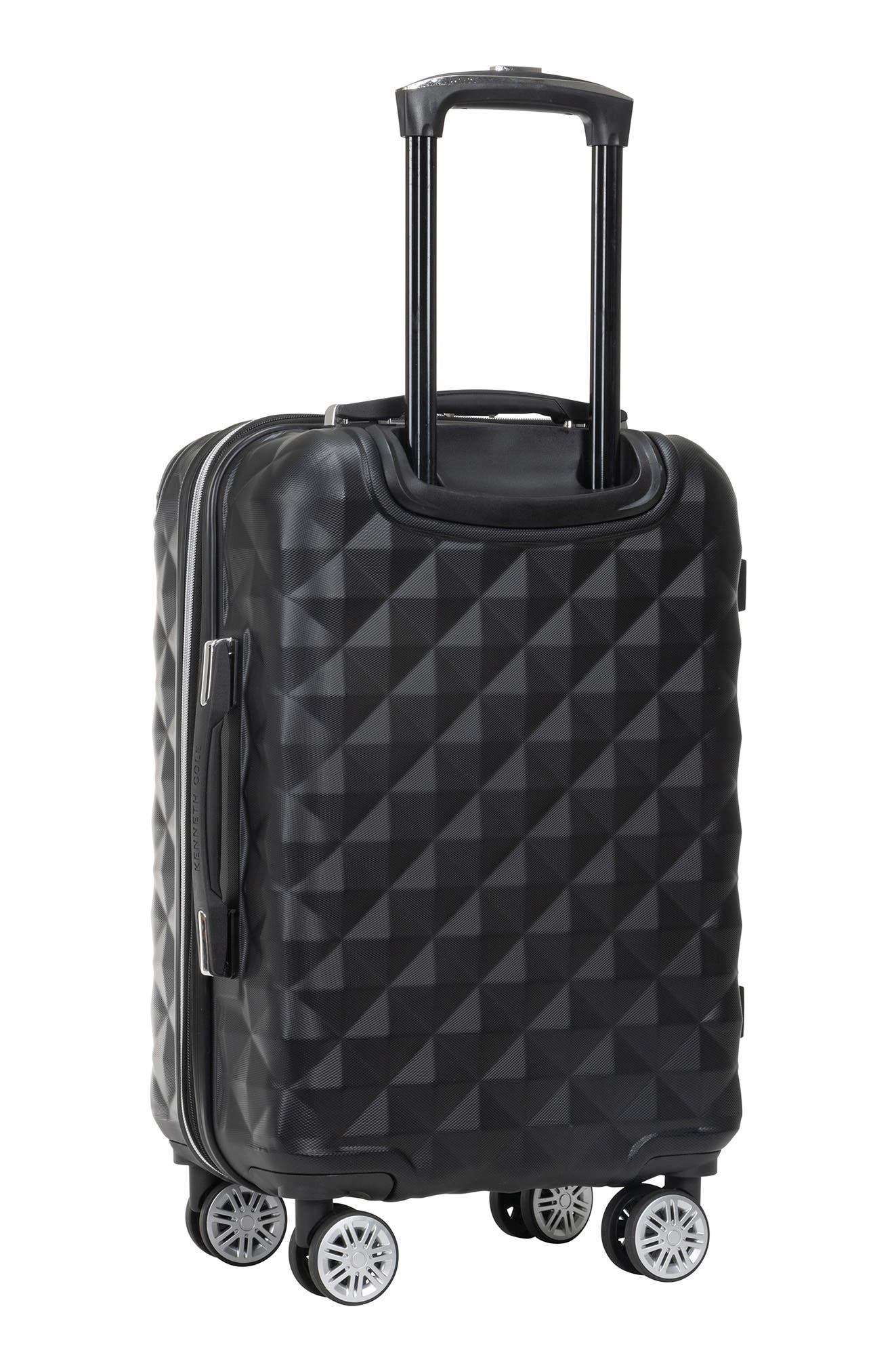 Kenneth Cole Reaction Diamond Tower 20" Hardside Spinner Luggage, Alternate, color, Black