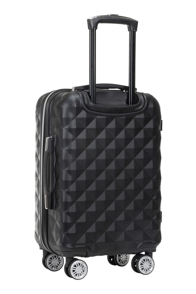Diamond Tower Hardside Spinner Luggage, Alternate, color, BLACK