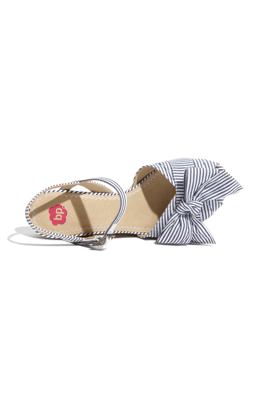 'Bowtye' Sandal, Alternate, color, NAVY STRIPE