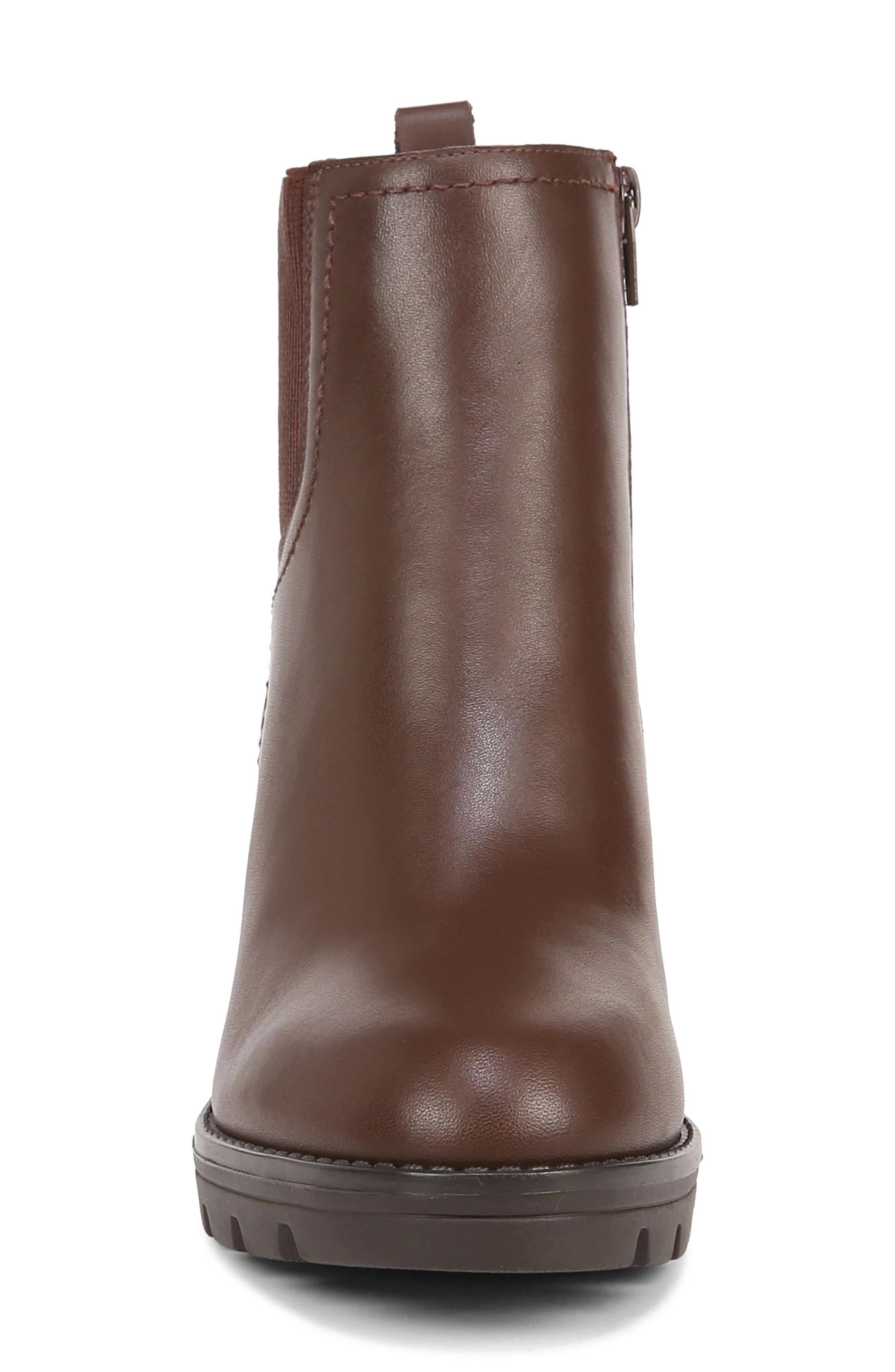 Naturalizer Verney Block Heel Waterproof Bootie, Alternate, color, Chocolate Leather Brown