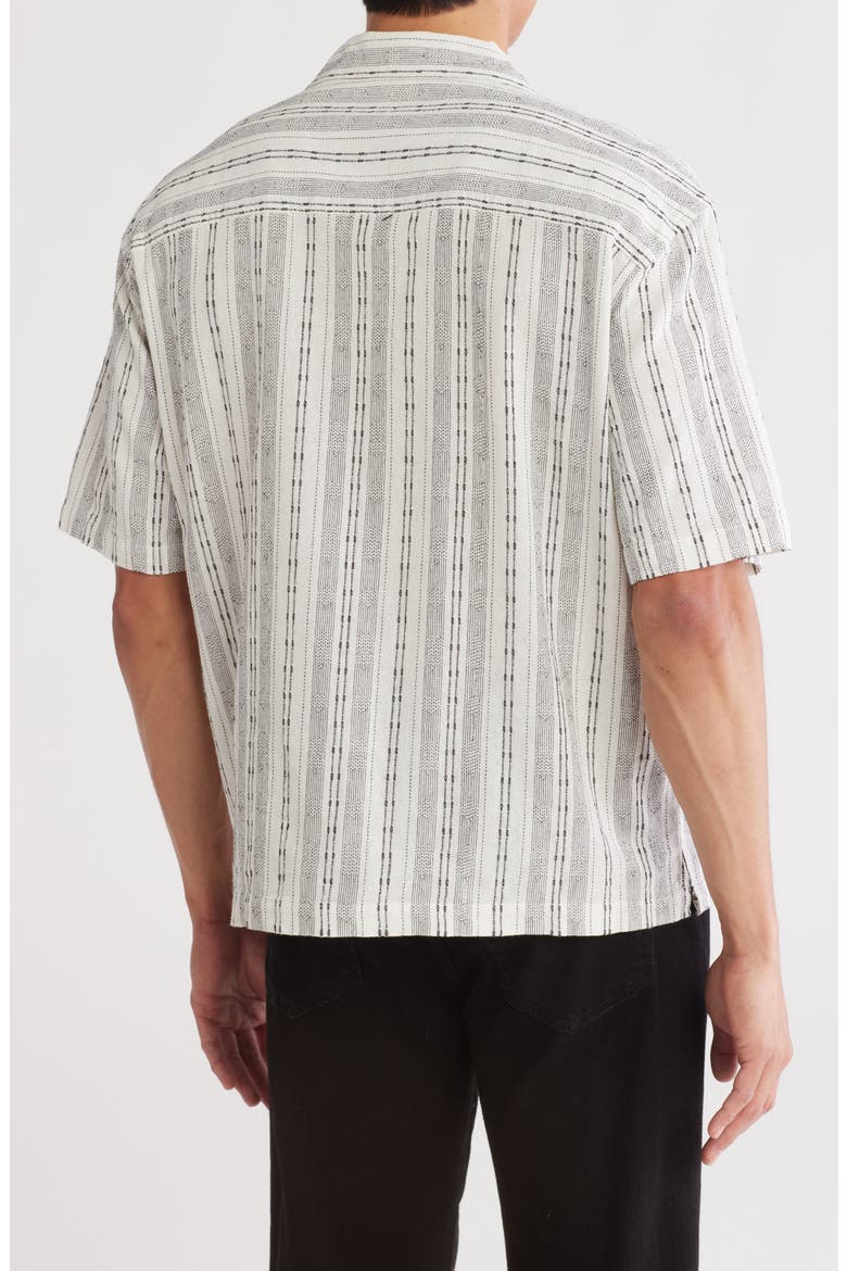 Buka Boxy Crop Camp Shirt, Alternate, color, WHITE