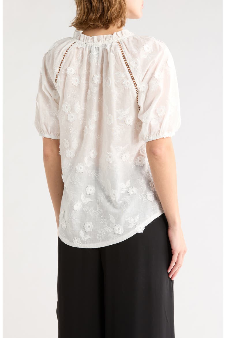 Cotton Peasant Top, Alternate, color, WHITE