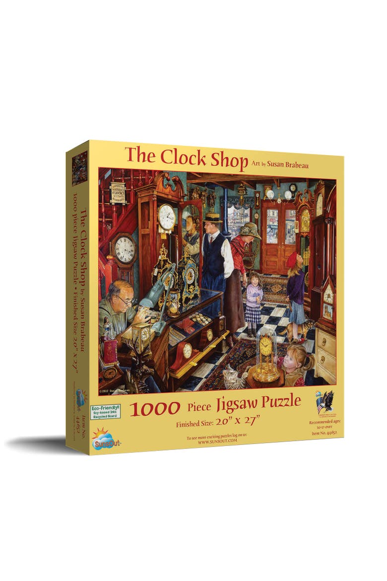 The Clock Shop 1000 piece Jigsaw Puzzle for Adults, Main, color, Multicolor