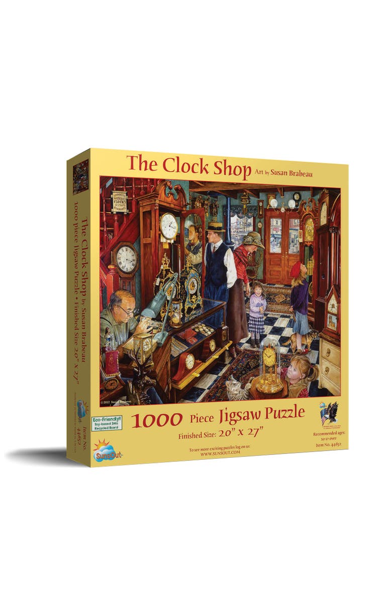Sunsout The Clock Shop 1000 piece Jigsaw Puzzle for Adults, Main, color, Multicolor