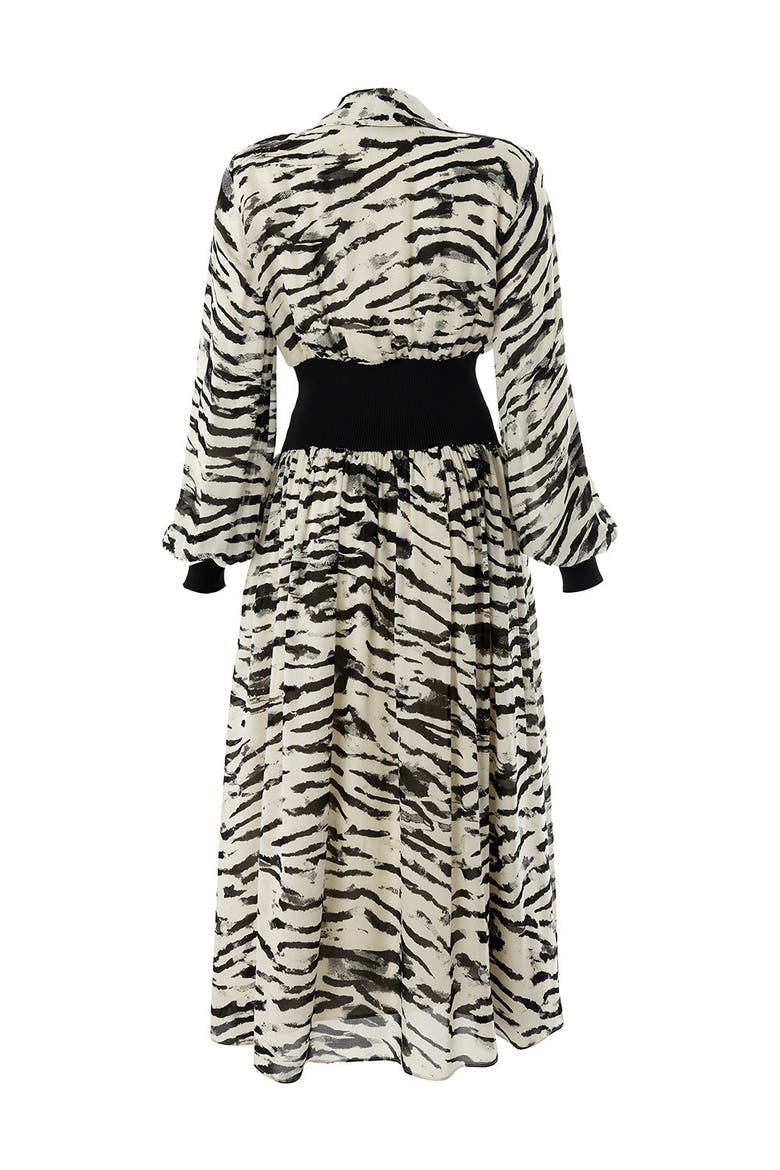 Paulina Midi Dress, Alternate, color, BLACK-BONE