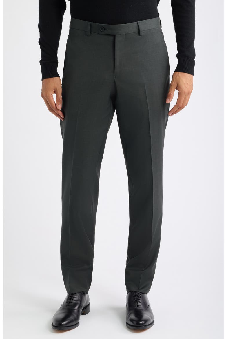 Ross Solid Wool Suit, Alternate, color, OLIVE