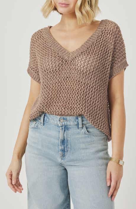 Nia Sequin Open Stitch Sweater