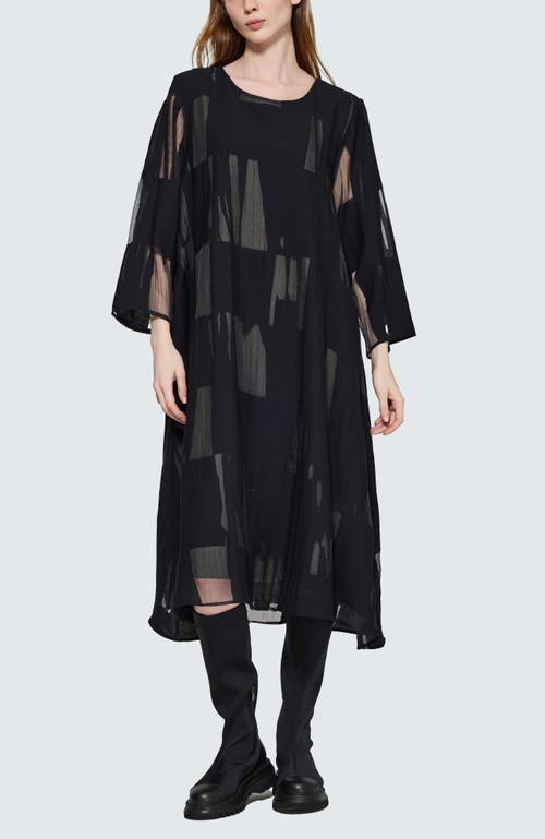 Luukaa Avalora Organza Double Layer Dress In Black
