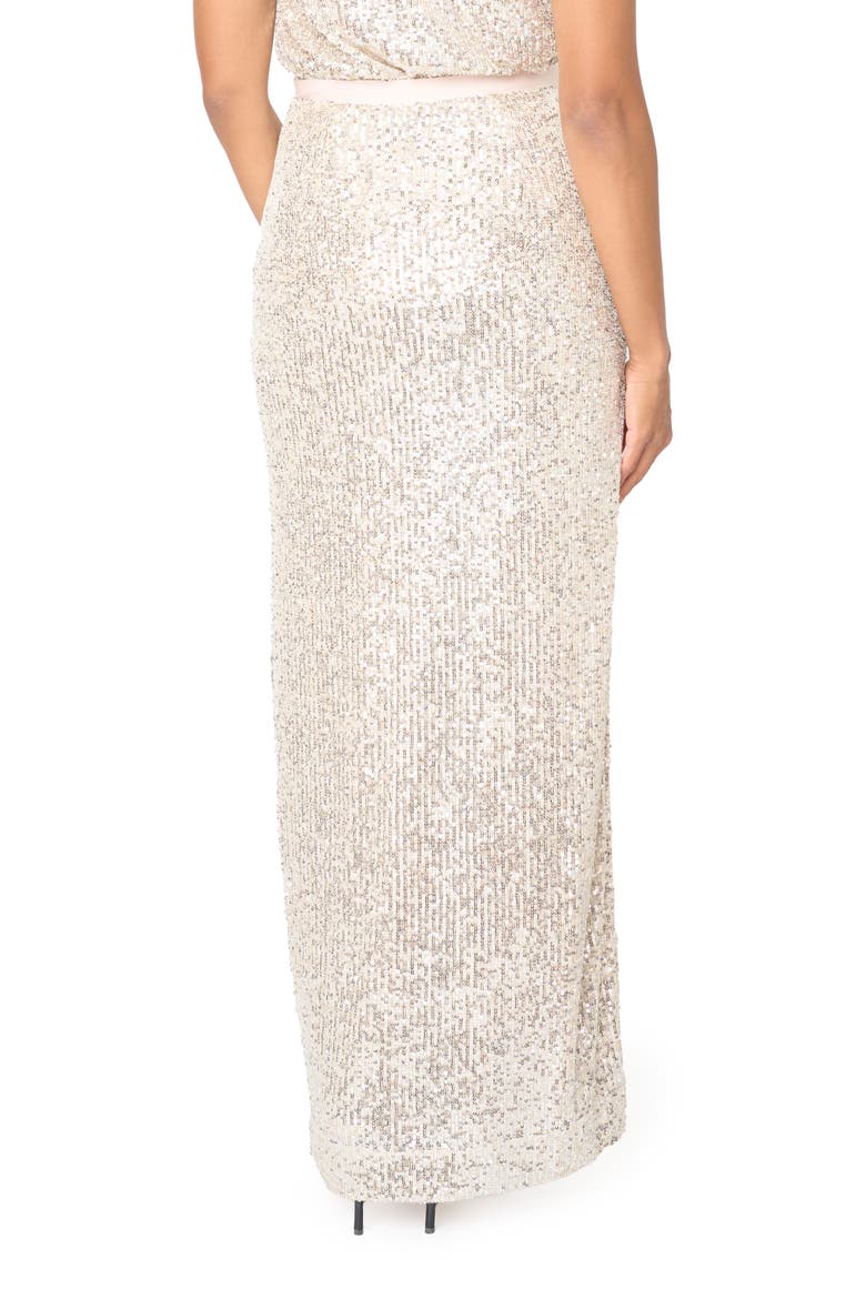 Sparkle Shine Sequin Maxi Skirt, Alternate, color, CHAMPAGNE