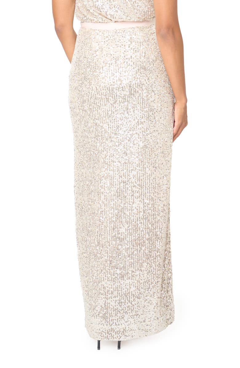 GIBSONLOOK Sparkle Shine Sequin Maxi Skirt, Alternate, color, Champagne