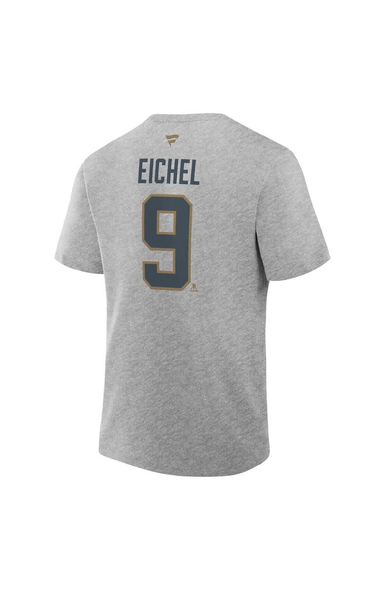 FANATICS Men's Fanatics Jack Eichel Gray Vegas Golden Knights Authentic Stack Name & Number T-Shirt, Alternate, color, Gray