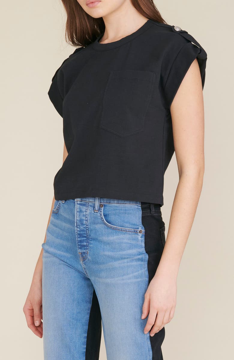 Veronica Beard Eletra Roll-Tab Top, Alternate, color, 