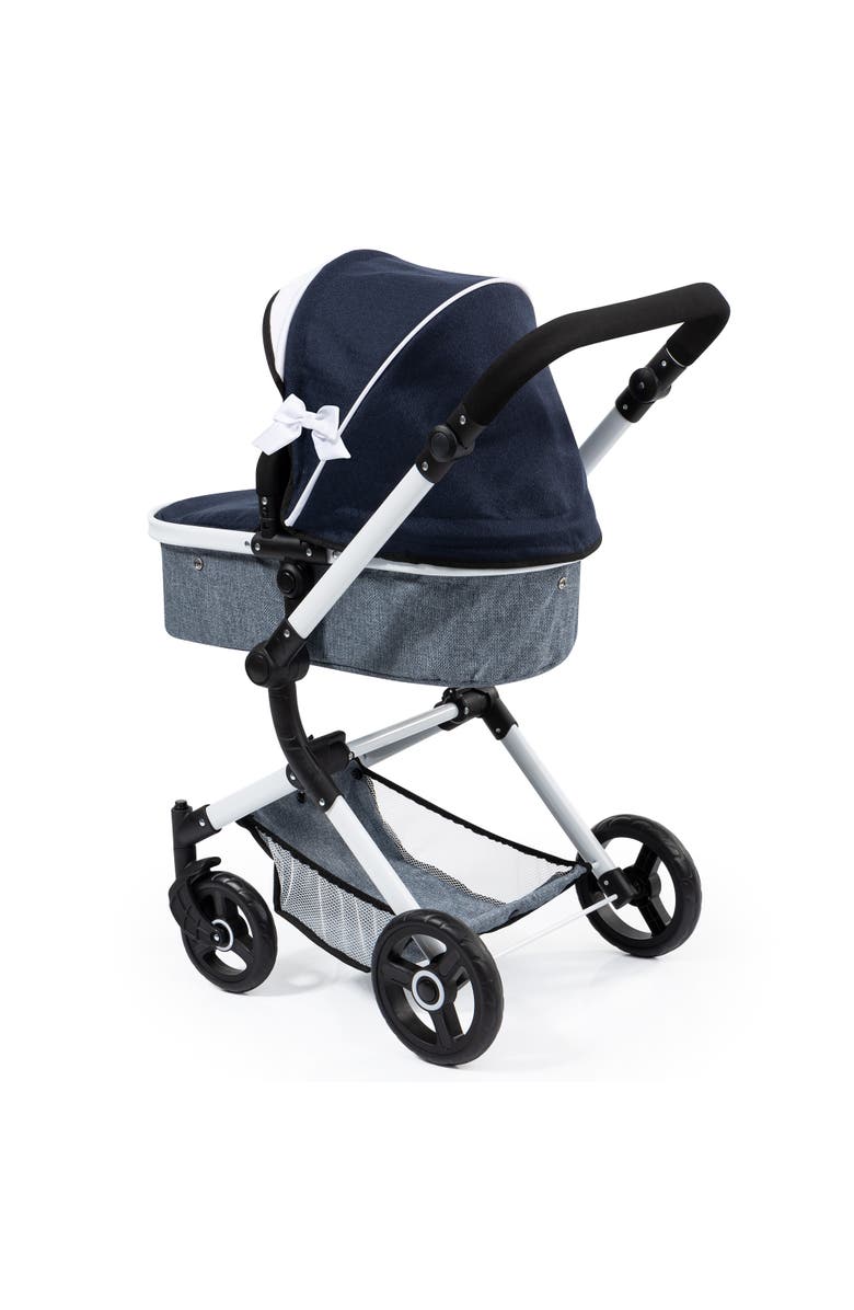 Bayer Design Pram Neo Vario Blue, Grey, White Fits Dolls Up to 20.5 Inch, Alternate, color, Blue