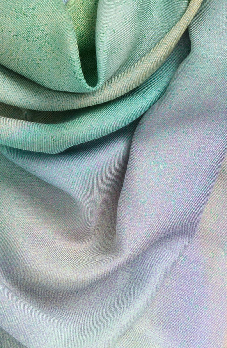 Lafayette 148 New York Aurora Silk Scarf, Alternate, color, Aurora Green Multi