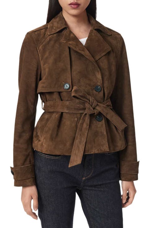 Okena Cropped Suede Jacket