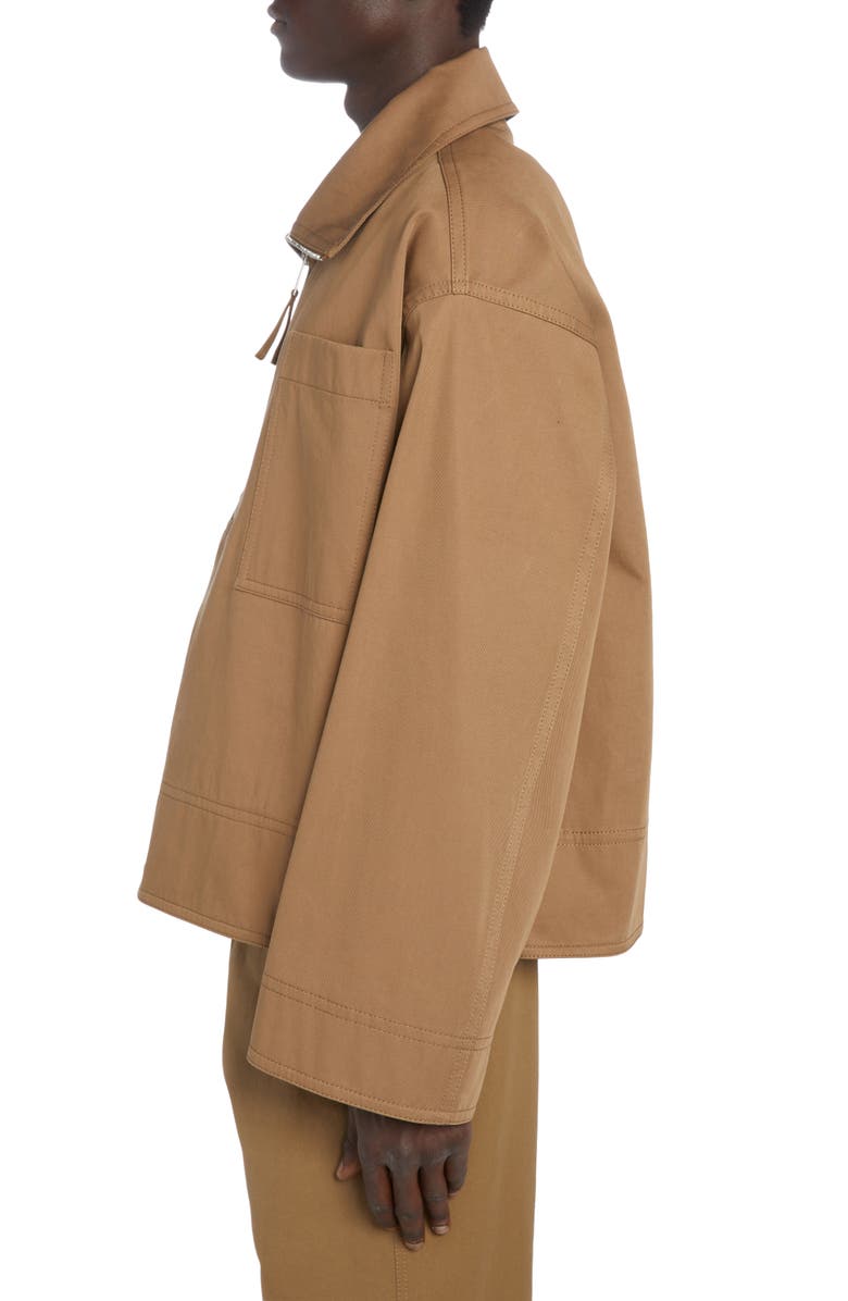 Bottega Veneta Cotton Gabardine Half Zip Jacket, Alternate, color, 