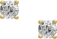 EFFY 14K White Gold Prong Set Round Cut Diamond Stud Earrings - 0.15 ctw