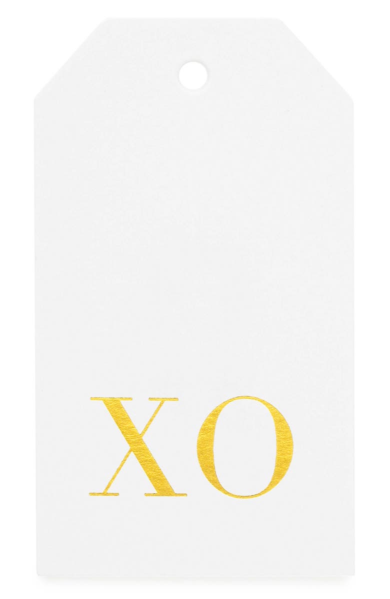 Sugar Paper Gold XO Set of 10 Gift Tags, Main, color, 