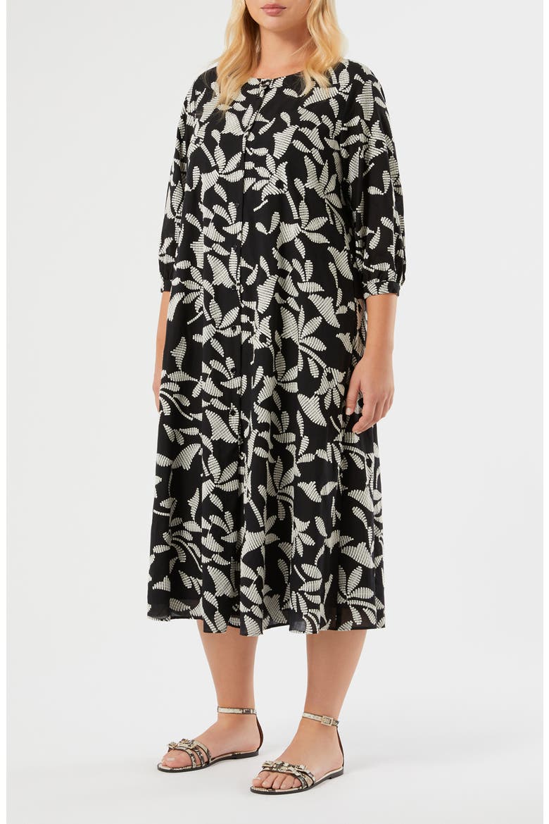 Tasca Floral Embroidery Maxi Dress, Main, color, BLACK
