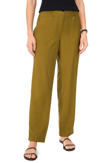 Halogen ® Patch Pocket Straight Leg Pants In Green