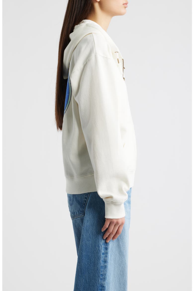 Lay Day Relaxed Cotton Blend Hoodie, Alternate, color, BONE