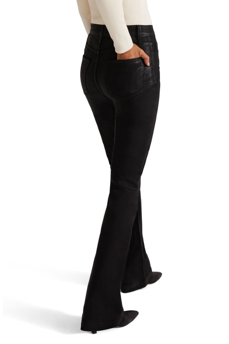The Valentina Coated Bootcut Jeans, Alternate, color, OBSIDIAN