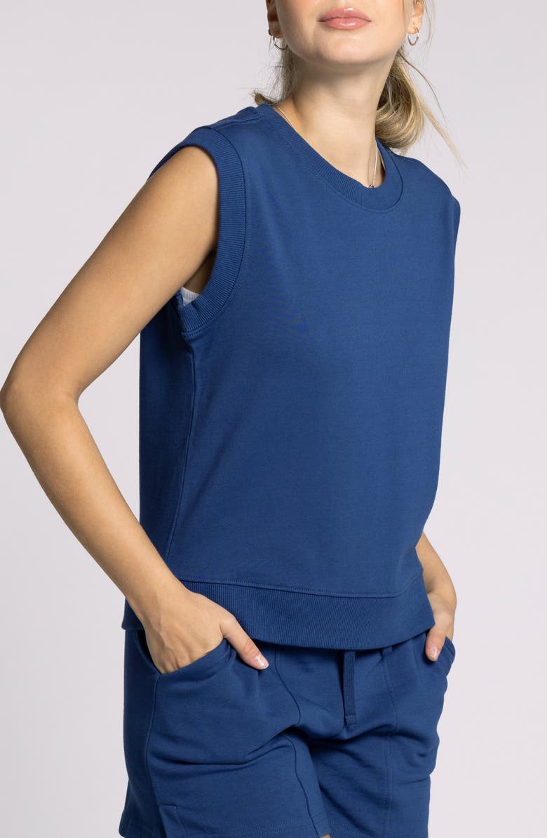 Thread & Supply Paulie Sleeveless Knit Top, Alternate, color, Navy Peony